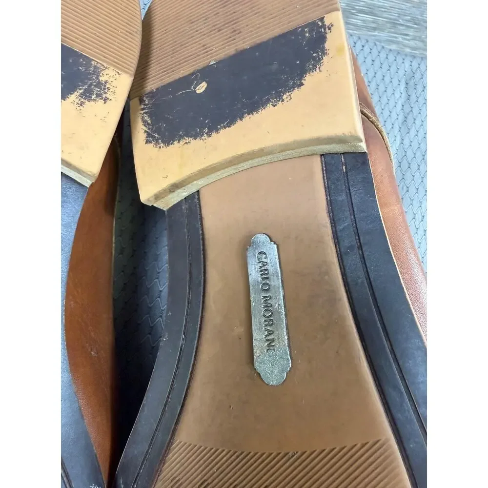 Carlo Morandi Shoes Mens Size 13D Brown Cap Toe Derby Dress Memory Foam 900D70
